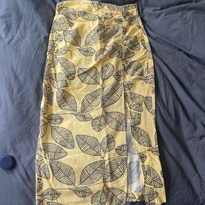 ZARA | Yellow Midi Skirt | sz S